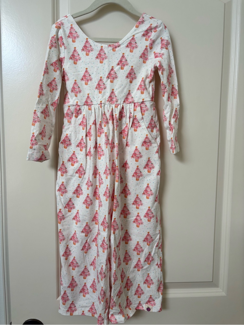 Cheeky Plum Jumper with pink Christmas Trees - Size 3T